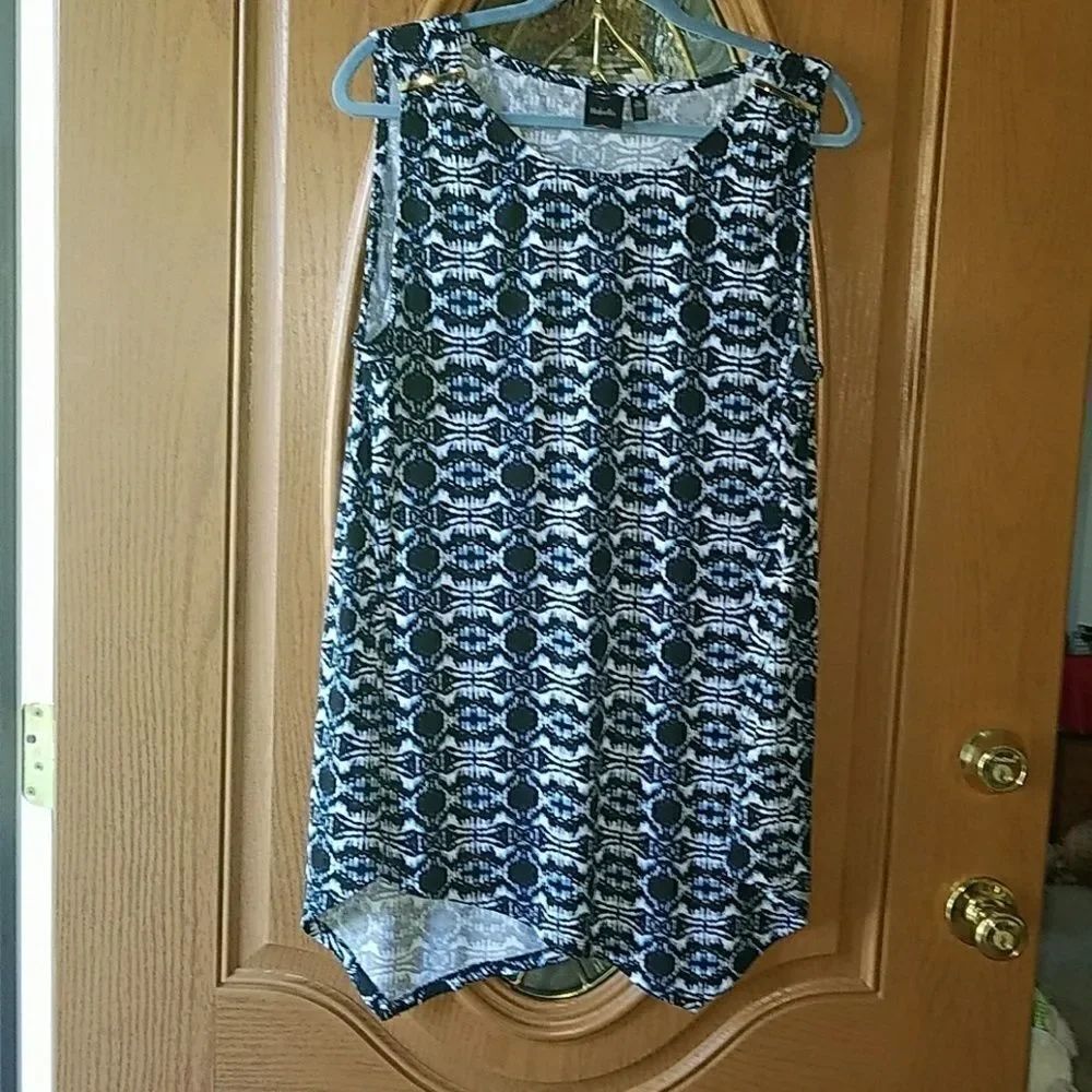 Rafaella blue white top Sz. Xl